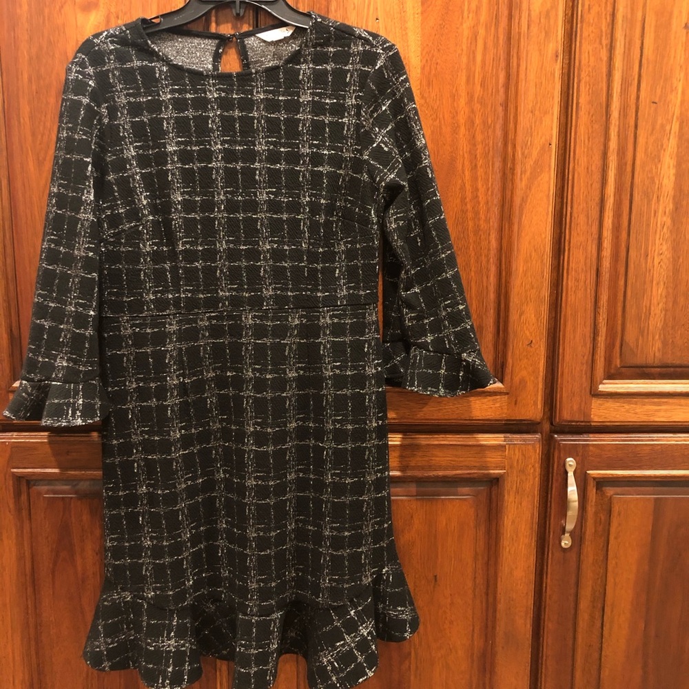 Nanette Lepore Black and Silver Dress